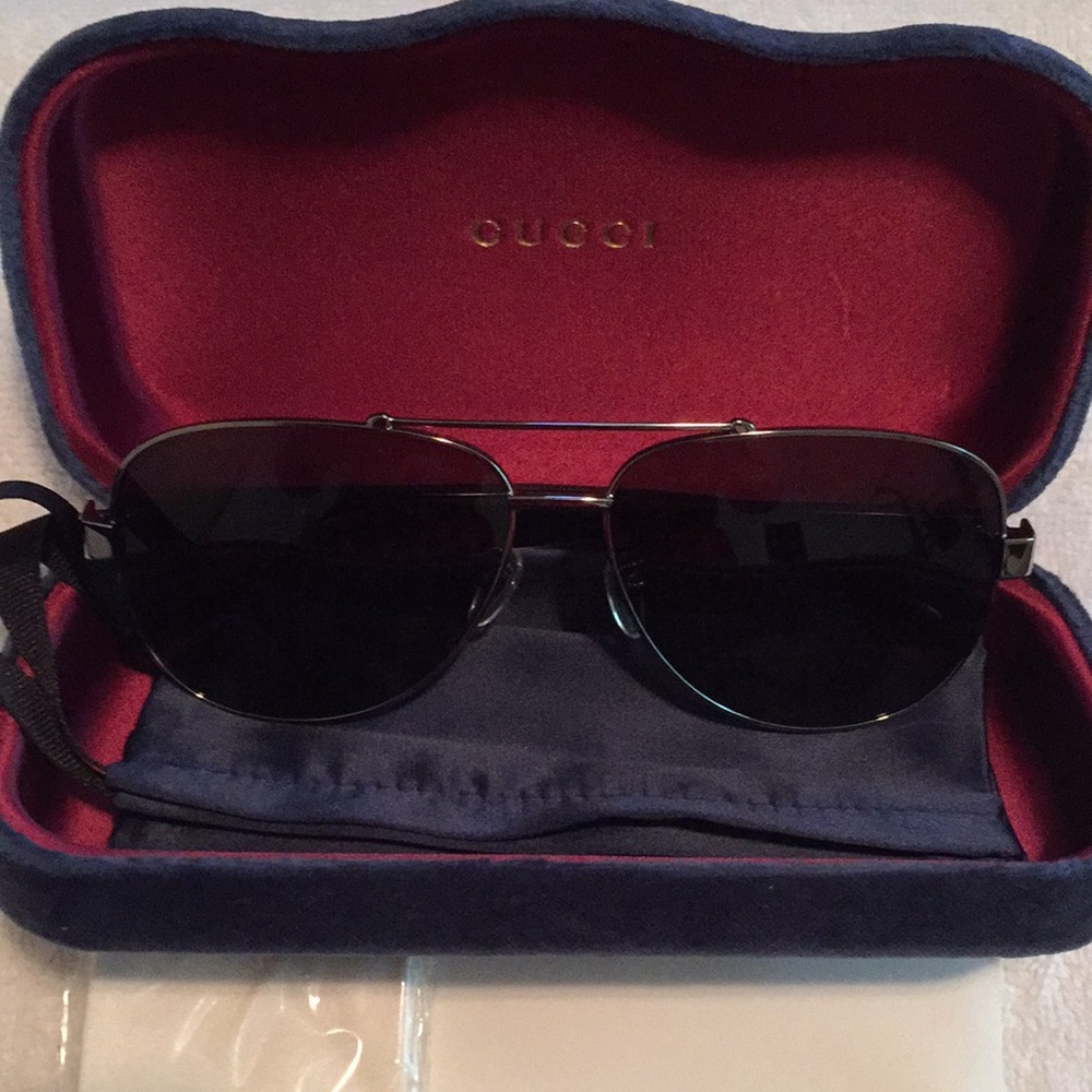 New Gucci Men Aviator Sunglasses Polarized